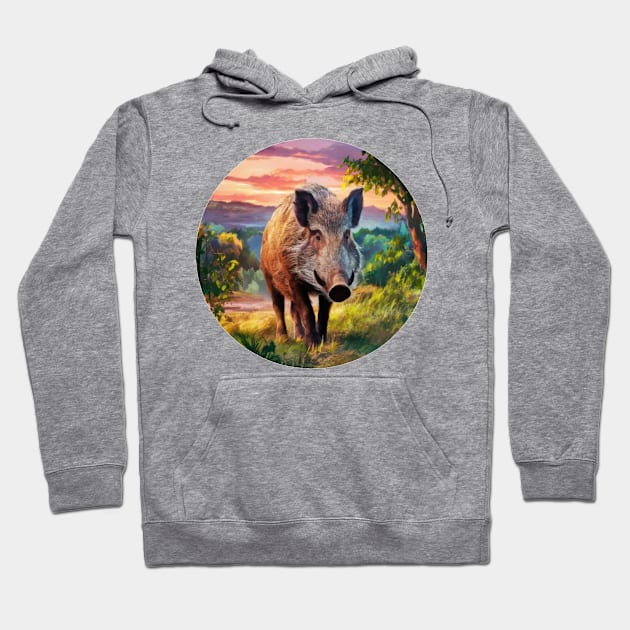 Wild Boar Wildlife Hoodie by Wild Catch